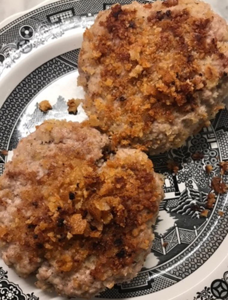 Veal Burgers Coated With Fresh Breadcrumbs